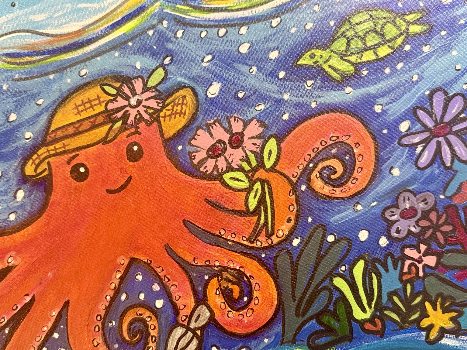 Close-up of the underwater characters