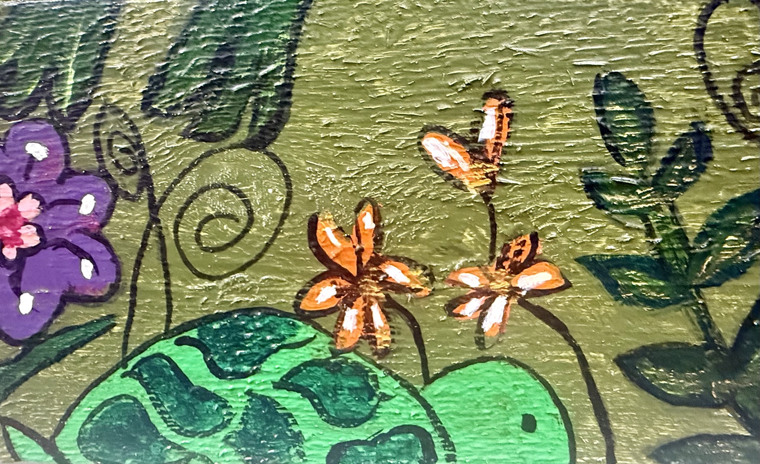 Close-up of butterflies and leaves